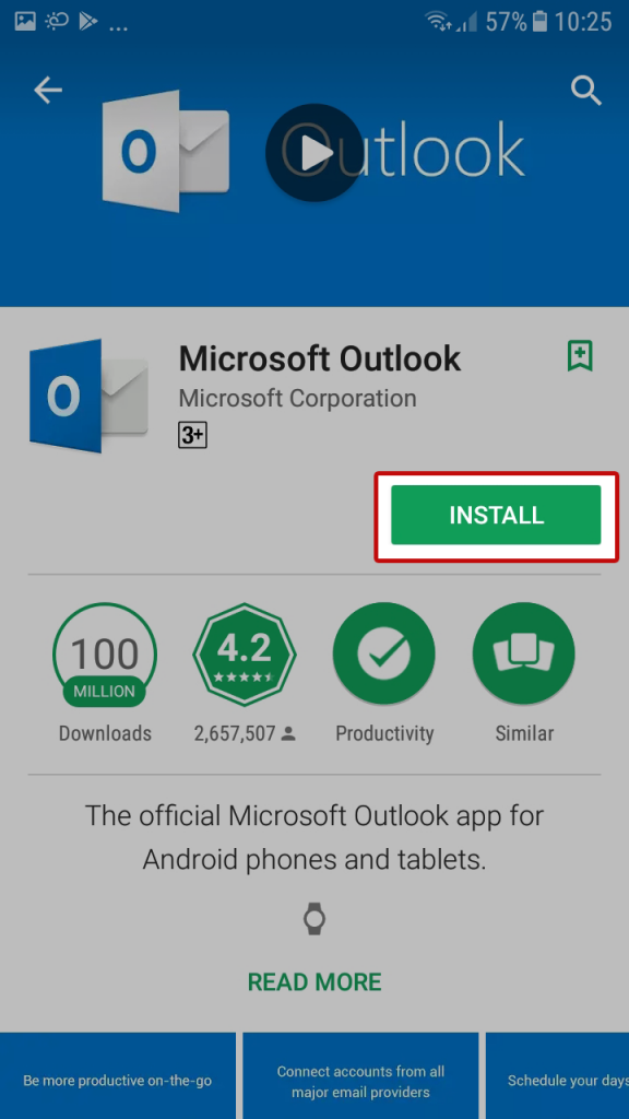 How To Setup On Android Smart Phones Using Microsoft Outlook App For ...